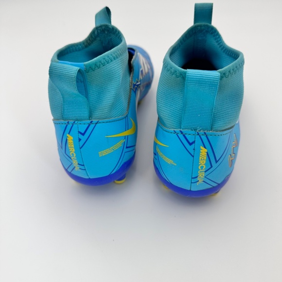 Nike Zoom Mercurial Swoosh Pull On Blue Soccer Cleats Youth Size 5.5 - Picture 6 of 10